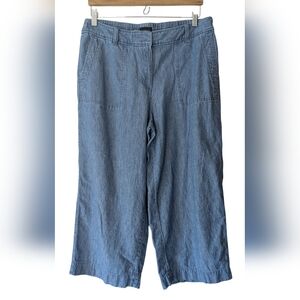 Talbots Linen Blend Size 10 Wide Leg Capris Shorts